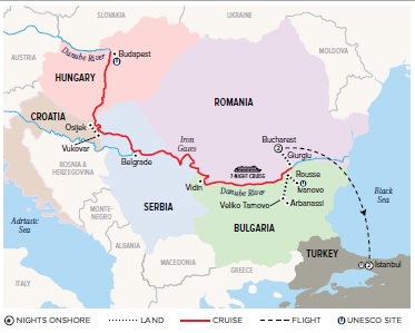Eastern Europe Cruise Map